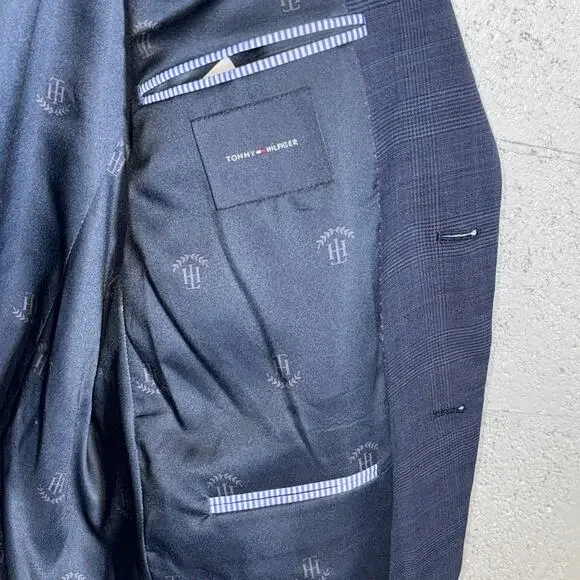 Tommy Hilfiger Men's Modern-Fit Stretch Wool Blend Suit Jacket Blue 42L $450